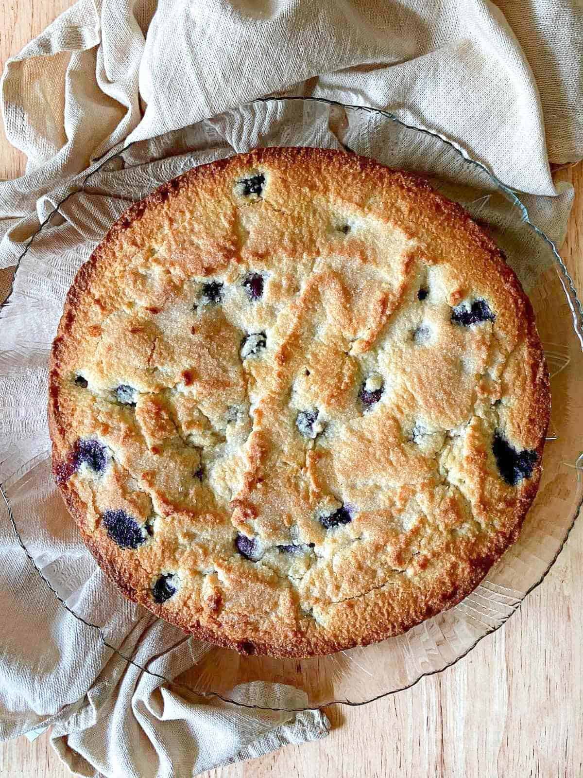 Low-Carb Blueberry Coffee Cake